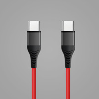 Kabel pengisi daya C2C kabel V3.0 sinkronisasi & Pengisian Kabel silikon Super lembut Tipe C ke Tipe C