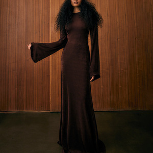 Vestido Abaya de Satén Elegante y de Lujo Modesto para Fiesta de Noche, Talla Grande, Color Sólido, con Cuentas, Largo, Estilo Maxi, Otoño, Venta al por Mayor 2026 - Product Image 1