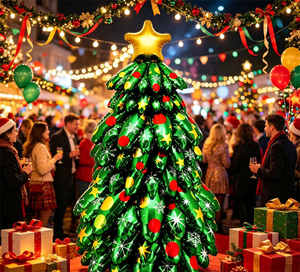 Party Love Festive Decoration for Holiday Celebrations Balloon Christmas Tree 130Cm 3 Pcs Bag - Product Image 6