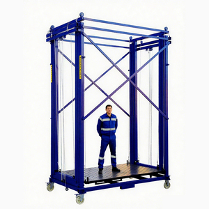 Plataforma Elevadora Eléctrica de Andamios de Bajo Consumo, 10m de Altura Ajustable, Bloqueo Rápido, para Trabajos de Remodelación Interior en Centros Comerciales - Product Image 2