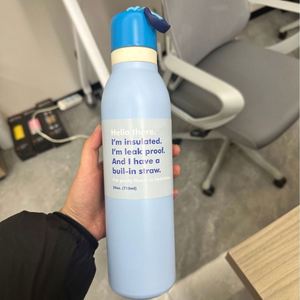 DD3985 18oz/24oz BPA-Free Double Wall Vacuum Insulated Stainless Steel Anti-Slip Handgrip Water <b>Bottle</b> <b>Straw</b> 12-24hr Thermal - Product Image 4
