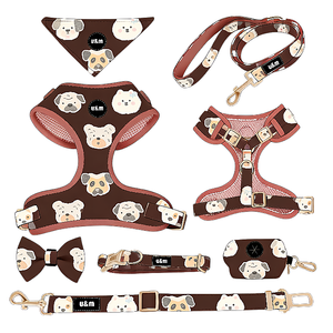 Nuevo Diseño <span class=keywords><strong>2026</strong></span>, Correa y Collar para Perros con Logotipo Personalizado de Lujo, Diseño Impreso, Arnés de Neopreno para Perros, Sin Tirones, Venta al Por Mayor - Product Image 3