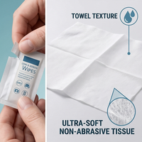 Lingettes nettoyantes anti-buée individuelles OEM/ODM personnalisées pour lentilles, écrans et objectifs d'appareil photo – Prédécoupées et personnalisables
