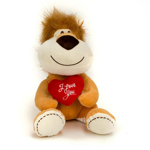 Personalizado encantador sentado bordado ojos azules León Peluche de juguete - Product Image 4