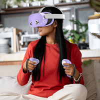 Aksesori Klip Silikon Tahan Lama Berkabel 7in1 VR untuk Casing Silikon 3S Penutup Pelindung untuk Tutup Lensa Headset VR
