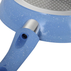 Stretch Frying Pan Non-Stick Flat Bottom For Home Use 24Cm Blue Speckled Design - Product Image 3