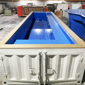 Large Swim Pool Spa Custom Big Outdoor Frp 20ft 40ft Feet Above Ground Pools Swimming Outdoor Fiberglass Container Pool