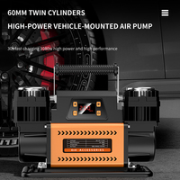 DC12V ou 24V Heavy Duty Double Cylindre 300L/MIN 4x4 Pompe De Gonflage De Pneus 12v Compresseur D'air De Voiture Pompe De Gonflage À Air Électrique