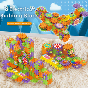 Lớn Cổ Điển Xây Dựng Vui Gạch Bánh Răng Sản Phẩm Sáng Tạo Điện Nhựa DIY Xây Dựng Khối Thiết Lập Đồ Chơi Cho Bé Kid Giáo Dục - Product Image 2