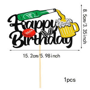 Adorno <span class=keywords><strong>para</strong></span> <span class=keywords><strong>Pastel</strong></span> <span class=keywords><strong>de</strong></span> Cumpleaños <span class=keywords><strong>de</strong></span> Cerveza, <span class=keywords><strong>Decoración</strong></span> <span class=keywords><strong>para</strong></span> Fiesta <span class=keywords><strong>de</strong></span> Cerveza <span class=keywords><strong>para</strong></span> Hombres - Product Image 2