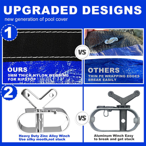Cubierta Redonda de 12 Pies para Piscina de <span class=keywords><strong>Invierno</strong></span>, Resistente al Frío, Anti-UV, de Material PE Duradero, para Uso Industrial en Exteriores, Fabricada en China - Product Image 6