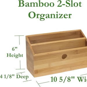 Porte-cartes en bois avec compartiments pour organiser le bureau, la papeterie et les notes, boîte de rangement en bois massif - Product Image 5