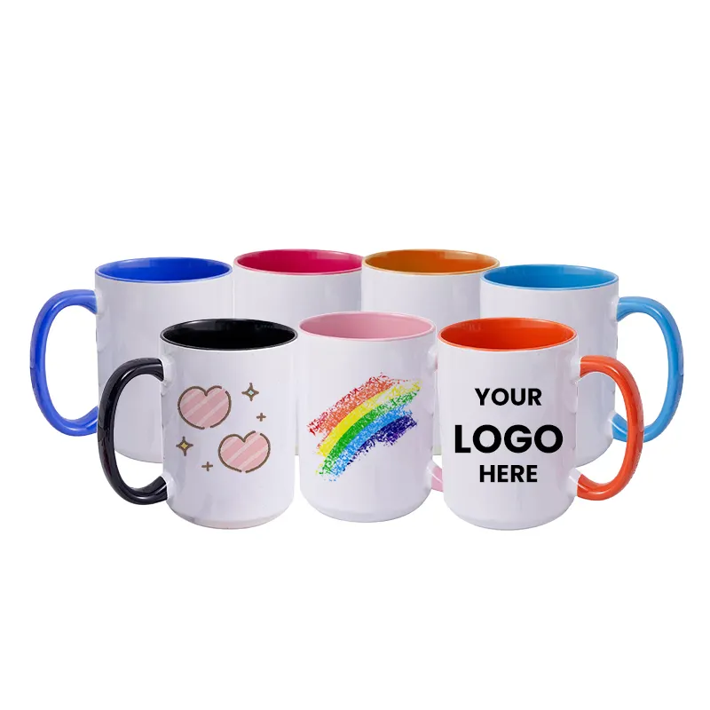 Porcelain Personalized Popular Wholesale Nordic 11oz Cute White Sublimation Custom Logo Coffee Mugs Ceramic Mug With Handle