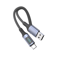 Câbles de données USB-C vers USB-C IMC06 à charge rapide 60W avec affichage numérique LED et tressage renforcé pour téléphone