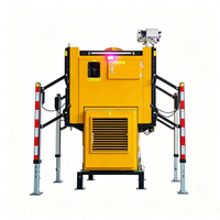 Ensemble de pompe à eau pour moteur diesel haute pression 1 CV, mobile, multifonction, pour secours d'urgence, drainage, avec lumière LED