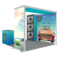 Stand d'exposition modulaire en aluminium pour salon professionnel 10 x 10, vitrine LED, moderne, personnalisé, portable, réutilisable