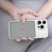 Nouvelle arrivée en usine, batterie externe sans fil magnétique ultra-mince en alliage d'aluminium 3 en 1, 5000 mAh, charge rapide, batteries externes portables
