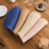 Vente en gros d'usine, sets de dessous-de-plat ronds tressés de style nordique, dessous-de-plat individuels pour la salle à manger