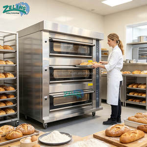 Four à pain électrique commercial de luxe à grande capacité, 3 niveaux, 9 plateaux, pour usine alimentaire et supermarché - Product Image 1