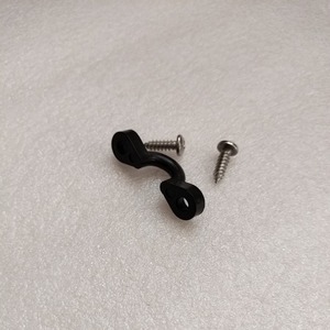 Hebilla de metal en forma de lazo negra con tornillos autorroscantes para accesorios de kayak, canoa y barco, duradera - Product Image 2