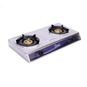 Table de cuisson portable à double brûleur en acier inoxydable pour hôtel, à gaz GPL, avec allumage électronique, commande par bouton, prise de classe, thermoélectrique - Product Image 2