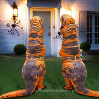 Costume de dinosaure gonflable à gonflage rapide, fonctionnant sur piles, pour adultes, écologique, imperméable, avec LED, pour Halloween et événements scolaires