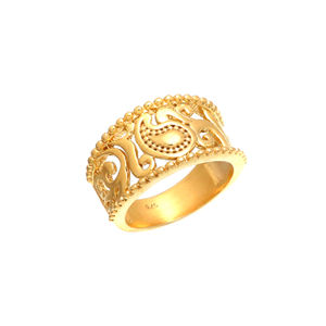 Nuevos diseños de moda Anillo chapado en oro de Plata de Ley 925 Anillo balinés Anillo de joyería chapado en oro de 18 quilates - Product Image 1
