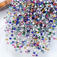 Breloques étoiles pour nail art, mini étoiles plates en résine à 5 branches pour manucure DIY, salons et ongles à presser, mélange de 8 couleurs, faible MOQ, 100 pièces/sac
