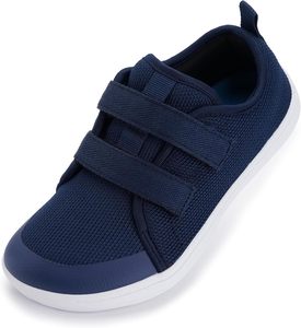 Kids Barefoot Sneakers Wide Toe Box <b>Velcro</b> Sports <b>Shoes</b> Breathable Knit Walking Footwear - Product Image 1