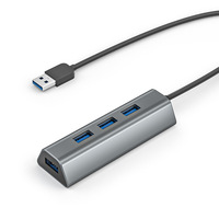 Venta al por mayor Mini USB3.0 Estación de acoplamiento de aleación de aluminio 5Gbps Multi-Port Expansion Computer Hub