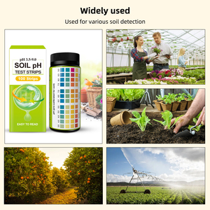 100pcs đất <span class=keywords><strong>pH</strong></span> Kiểm tra <span class=keywords><strong>Strips</strong></span> cho chính xác đất <span class=keywords><strong>PH</strong></span> đo lường - Product Image 5