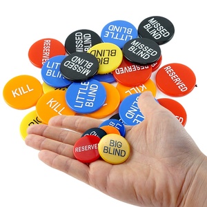 מפעל 30mm קטן גדול עיוור כפתור 2g עגול קזינו שולחן אבזר עבור שבבי פלסטיק - Product Image 1