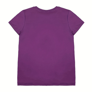 <span class=keywords><strong>Violet</strong></span> 180 grammes t-<span class=keywords><strong>shirt</strong></span> personnalisé femmes personnalisé mode Premium chemise fabricant femmes T-shirts décontractés de haute qualité - Product Image 3