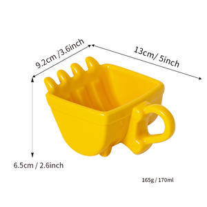 Tasse à café créative en céramique de Chaozhou, noire et jaune, pour la maison et le bureau - Product Image 5