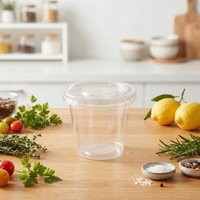 Gobelets jetables en PET transparent de qualité alimentaire, épais, pour boissons froides, en plastique, pour la vente en gros