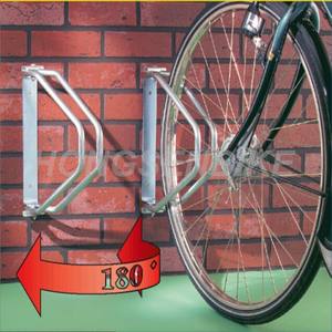 Support mural pour vélos de toutes tailles, finition argentée galvanisée à froid, capacité de charge de 30 kg, marque HONG SEN, support de stationnement pratique - Product Image 5