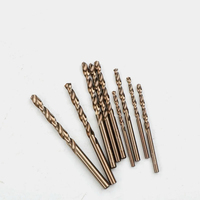 Jeu de 13 forets métriques HSS-Co 1,5-6,5 mm à queue droite, revêtement TiN, angle de pointe 118°, emballé en boîte métallique, pour acier inoxydable