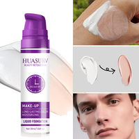 Fond de teint liquide naturel longue tenue HUASURV en pot de verre organique