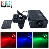 Kits d'éclairage à fibres optiques scintillantes RGBW 18W avec application, kit de plafond étoilé, ciel étoilé