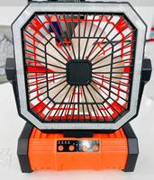 Ventilateurs de camping extérieurs portables 9000mAh avec télécommande USB chargeant la conception silencieuse de voiture et de boîte de lumière LED rechargeable