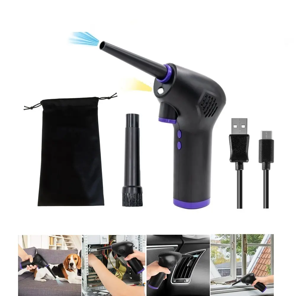 Cordless Air Duster Rechargeable Cleaner 2 in 1 Air Blower with Led light Upgraded 15000mah battery Compressed Air Duster
