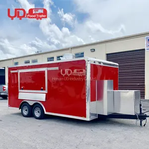 Cheap Mobile Food Trucks Pizza Hot Dog Fast Food Stall Taco Truck Coffee Van Fast Food Trailer For Sale USA