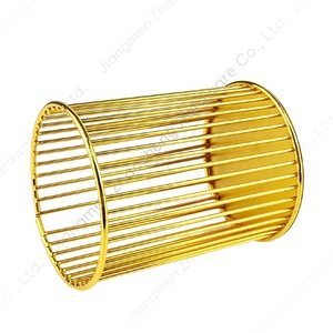 ที่เก็บแปรงแต่งหน้าทรงกลมโลหะสีทอง ขนาด 8x9.9 ซม. สำหรับจัดระเบียบเครื่องสำอาง ใช้ได้กับเครื่องสำอาง  สามารถสกรีนโลโก้ได้ เหมาะเป็นของขวัญทางธุรกิจ - Product Image 2