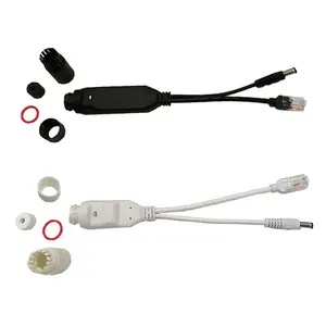 Cable PoE personalizado Rj45 + conector DC con arnés de cables de interfaz macho, resistente al agua, Ethernet RJ45 y DC