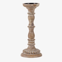 Bougeoirs en résine, 1 pièce de 12 pouces, décorations pour la maison, aspect bois blanc, porte-bougies