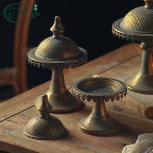 Plateau à fruits en fer forgé rétro américain, accessoire décoratif en métal pour studio photo, accessoire de photographie de produits A3393 - Product Image 3