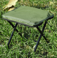 Tabouret pliant portable, durable et écologique pour l'extérieur, avec poignée de transport, petit banc en tissu Oxford, entièrement pliable pour la pêche, le camping et les files d'attente