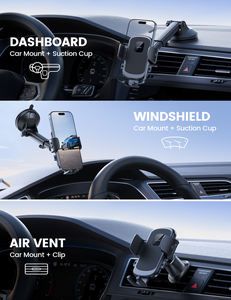 Soporte Metálico para Teléfono Móvil Lamicall STCD07, con Gancho para Coche, Montaje en Rejilla de Ventilación, Clip Resistente, Soporte Universal con Rotación de 360 Grados - Product Image 2