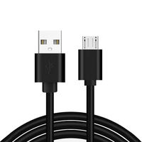 Câble de charge rapide USB-A vers Type-C noir avec blindage tressé et matériau TPE pour synchronisation de données haute vitesse