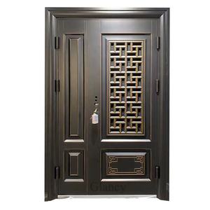 Mehrzweck-Haupttor Moderne Designs Außen-Eingangstüren Schmiedeeisen-Sicherheits stahltüren für Häuser Villa - Product Image 1